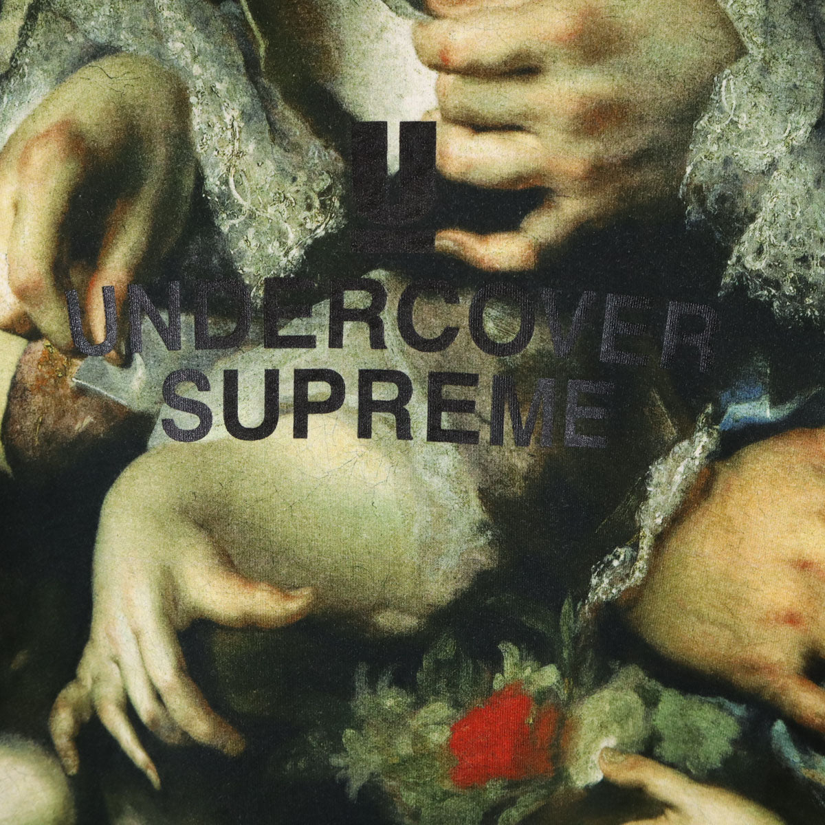 美品 Supreme シュプリーム 15ss UNDERCOVER アンダーカバー コラボ リコラス デ ラルジリエール 長袖 スウェットパーカー L カーキ メンズ