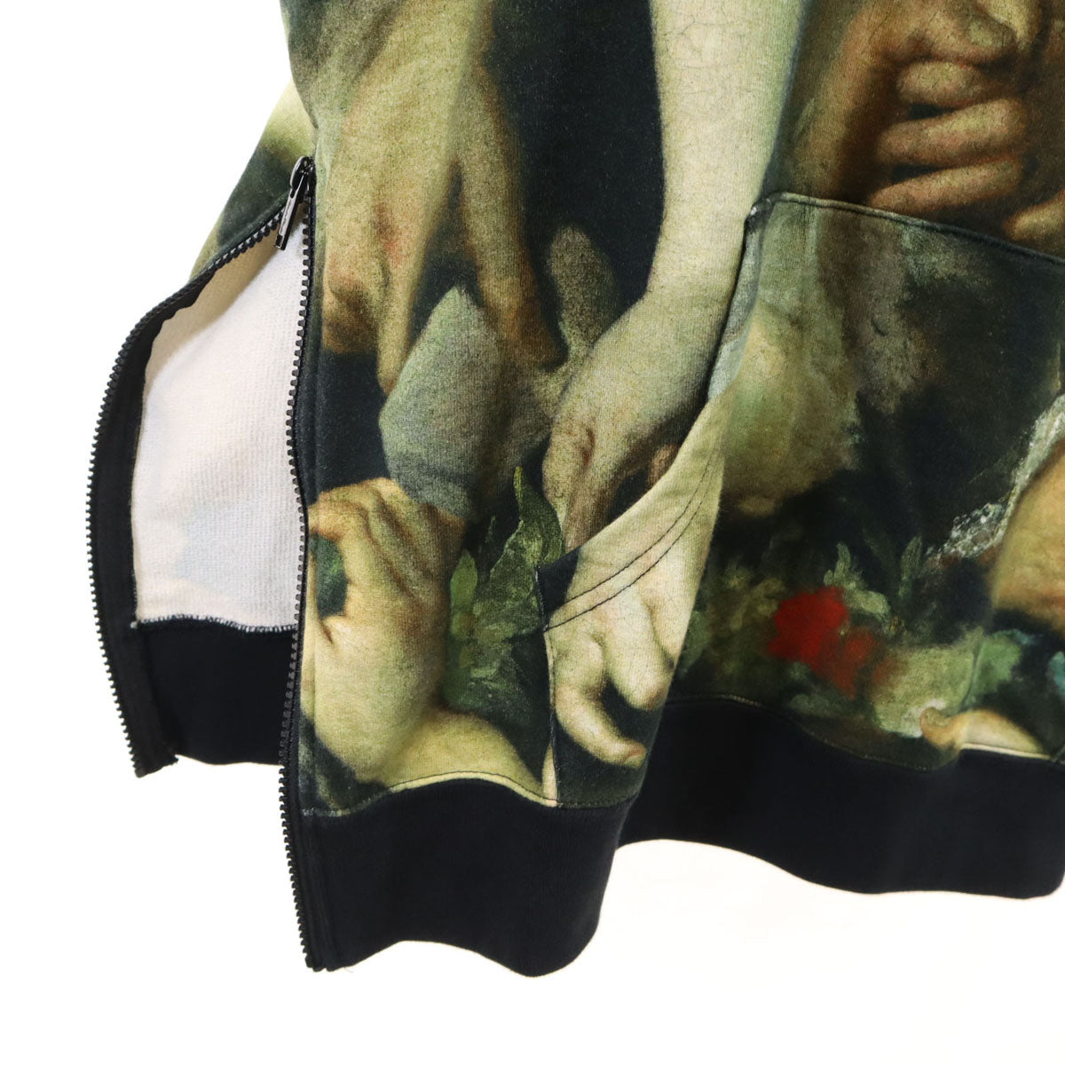 美品 Supreme シュプリーム 15ss UNDERCOVER アンダーカバー コラボ リコラス デ ラルジリエール 長袖 スウェットパーカー L カーキ メンズ