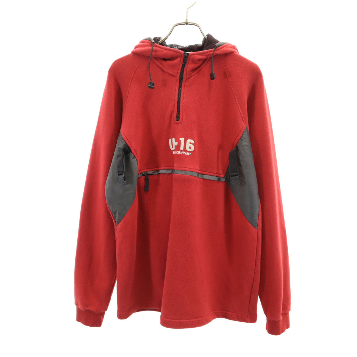 C.P.Company シーピーカンパニー 90s オールド 長袖 ハーフジップ スウェットパーカー 170-18 レッド メンズ