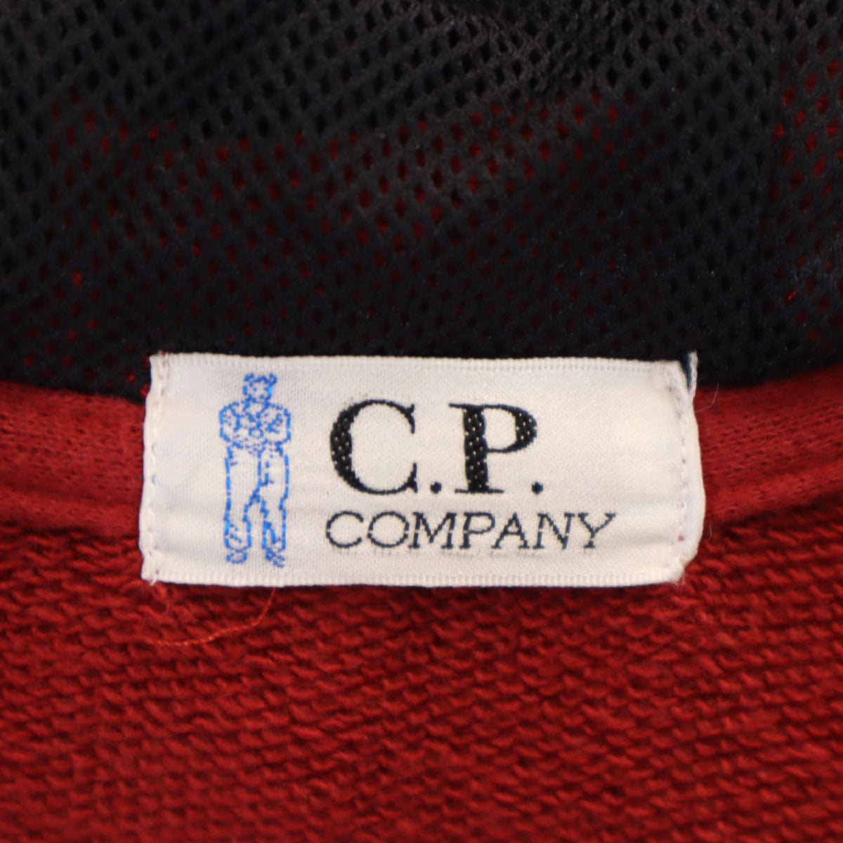 C.P.Company シーピーカンパニー 90s オールド 長袖 ハーフジップ スウェットパーカー 170-18 レッド メンズ