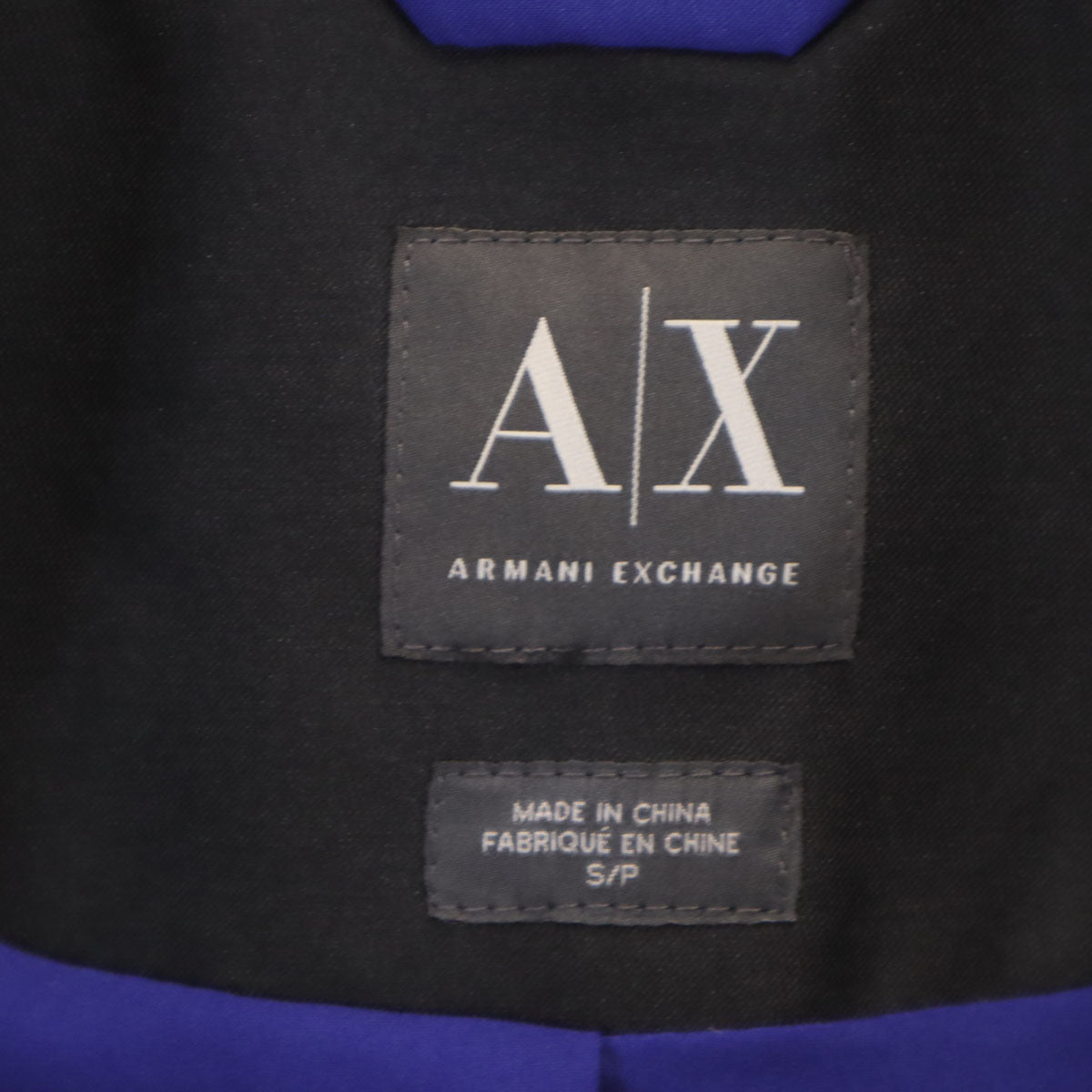 ARMANI EXCHANGE アルマーニエクスチェンジ 2015 シングルライダースジャケット S ブラック レディース