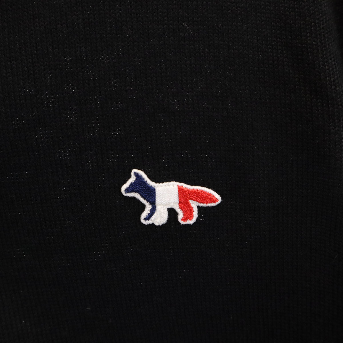 未使用 MAISON KITSUNE メゾンキツネ USA製 長袖 ニット XS ブラック セーター メンズ