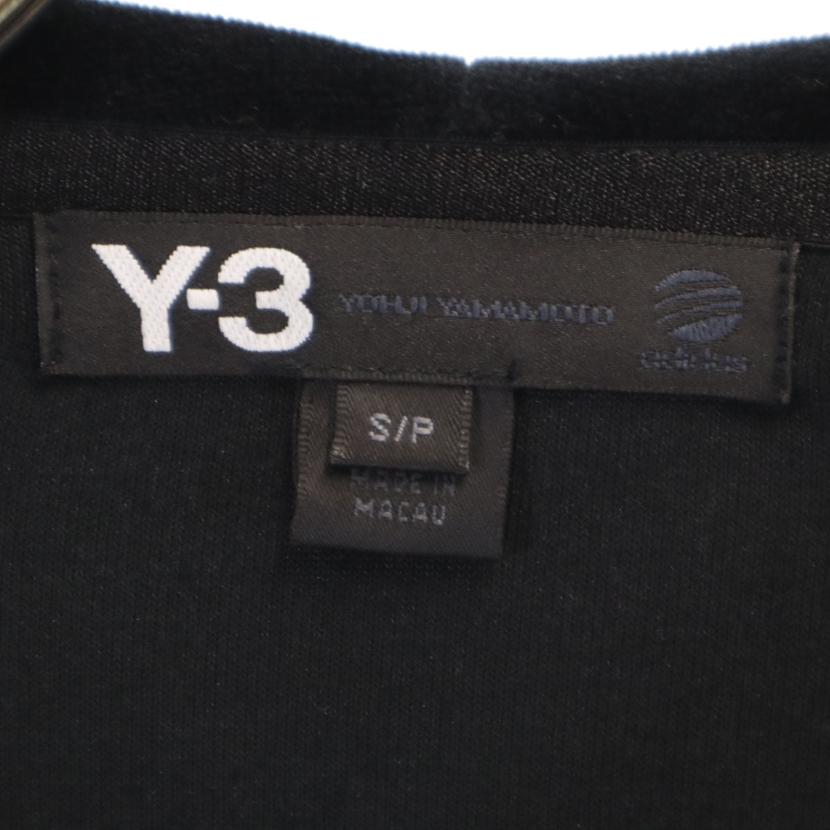 Y-3 ワイスリー 長袖 ベロア パーカー S ブラック ヨウジヤマモト レディース