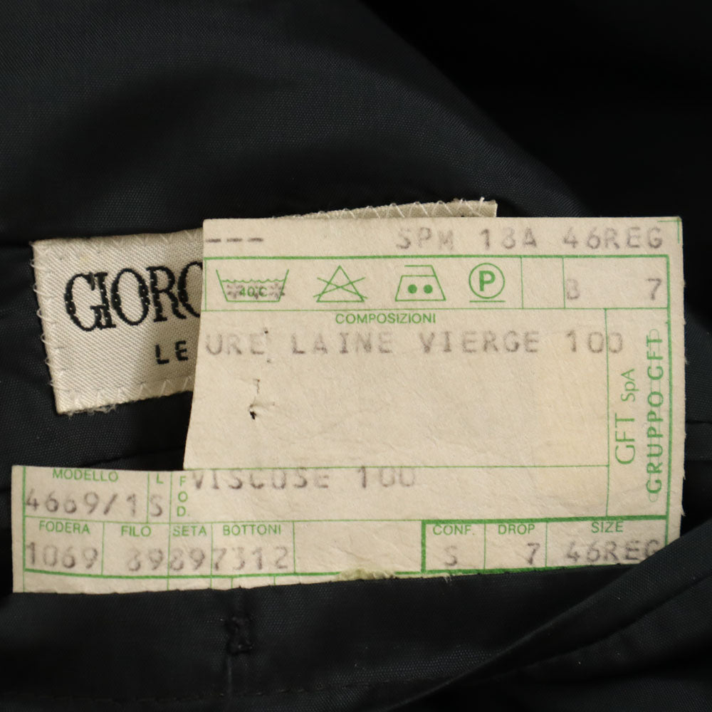 ジョルジオアルマーニ コレツィオーニ イタリア製 テーラードジャケット 46 ネイビー ブレザー メンズ