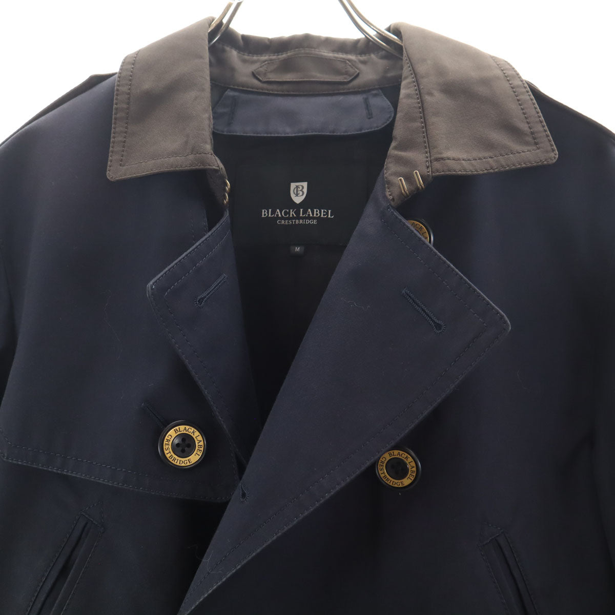 BLACK LABEL CRESTBRIDGE ブラックレーベルクレストブリッジ トレンチコート M ネイビー メンズ