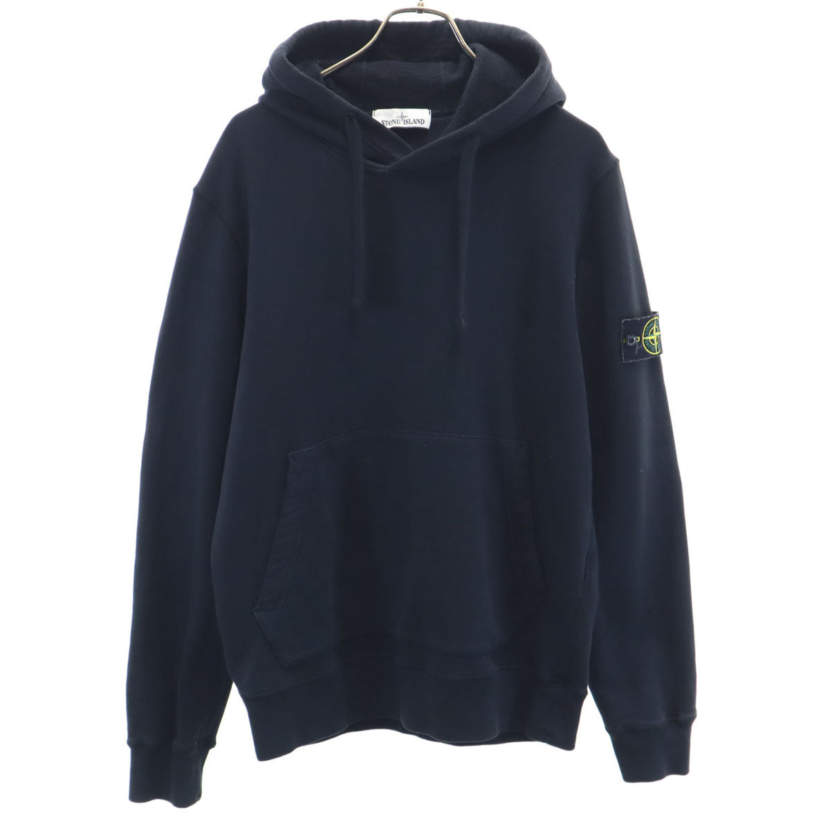 STONE ISLAND ストーンアイランド ルーマニア製 長袖 パーカー M ブラック 裏起毛 メンズ