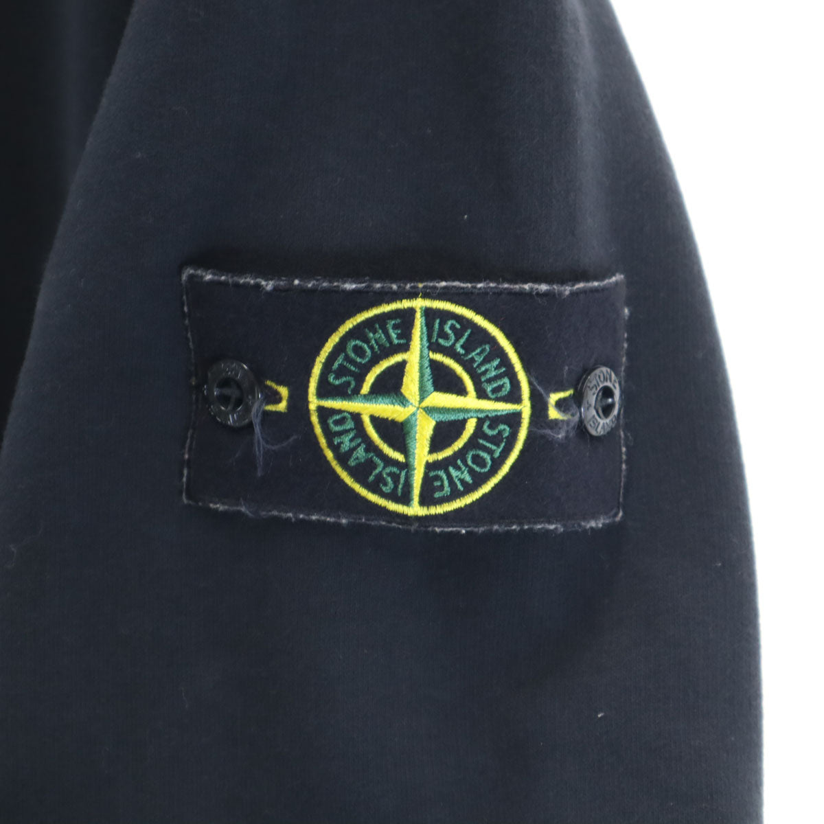 STONE ISLAND ストーンアイランド ルーマニア製 長袖 パーカー M ブラック 裏起毛 メンズ