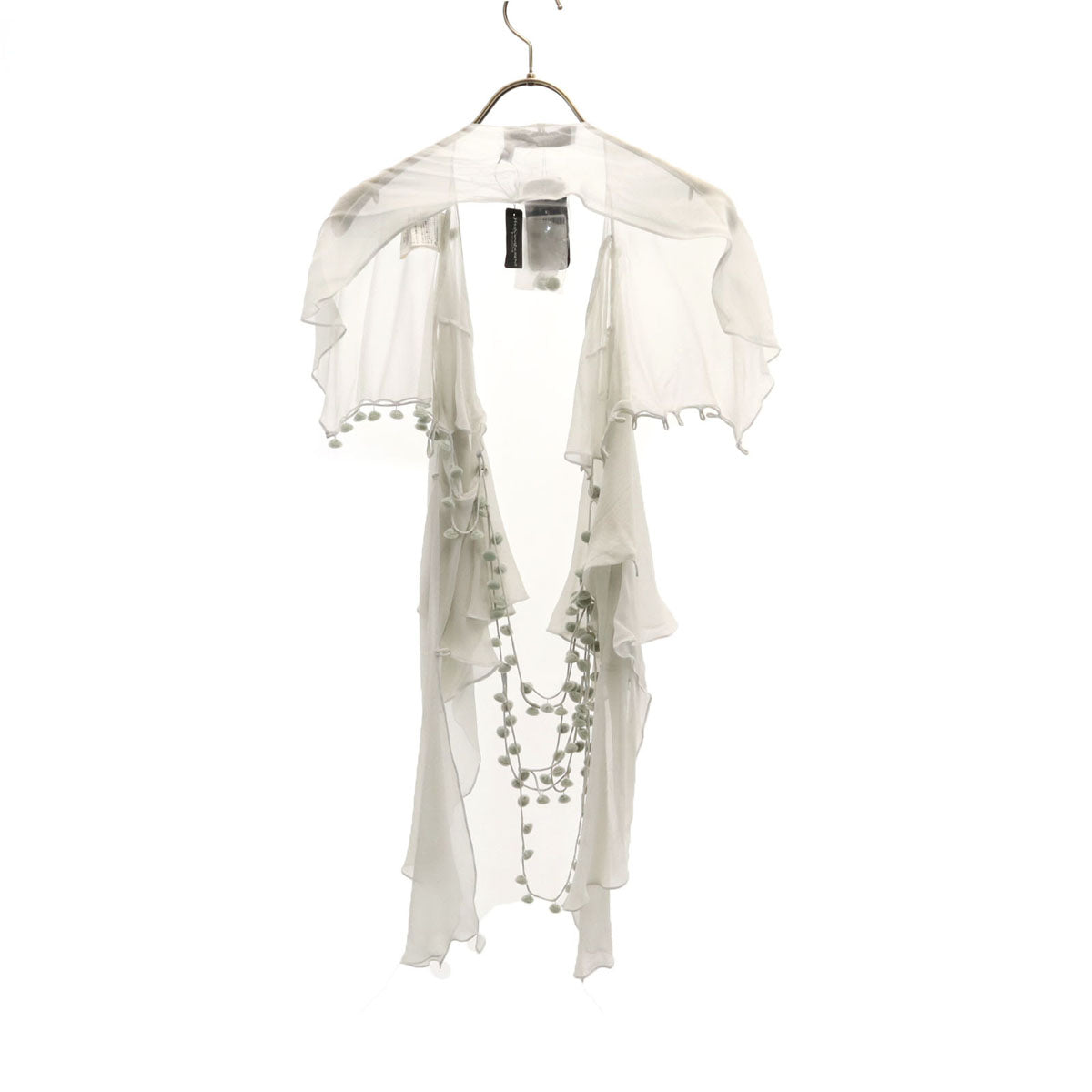 YVES SAINT LAURENT イヴサンローラン 未使用 フランス製 半袖 GRGT PETAL TOP カットソー 36 グレー レディース