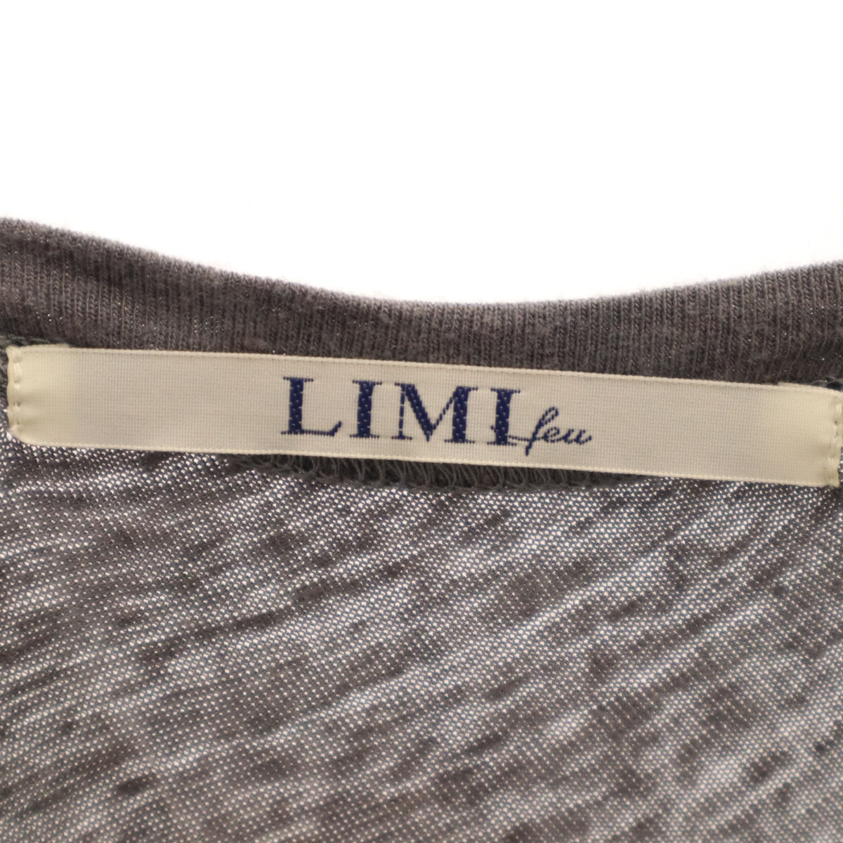 LIMI feu リミフゥ 日本製 ノースリーブ アシメ ワンピース S チャコールグレー 変形 レディース
