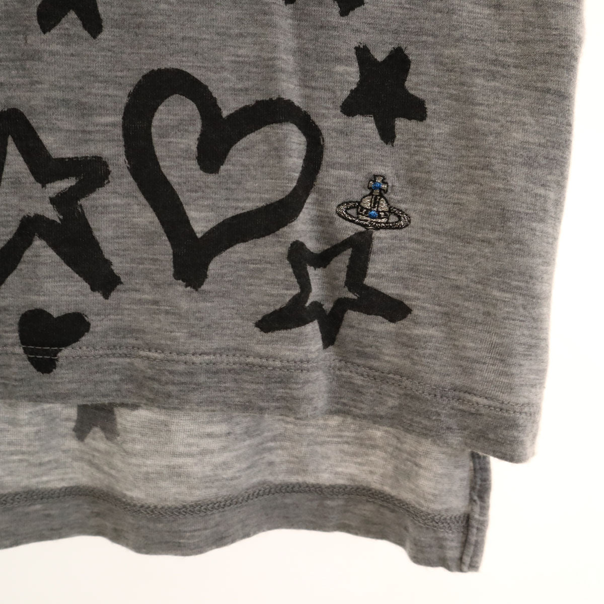 Vivienne WestwoodMAN ヴィヴィアンウエストウッドマン 日本製 落書き柄 半袖 Tシャツ 50 グレー メンズ