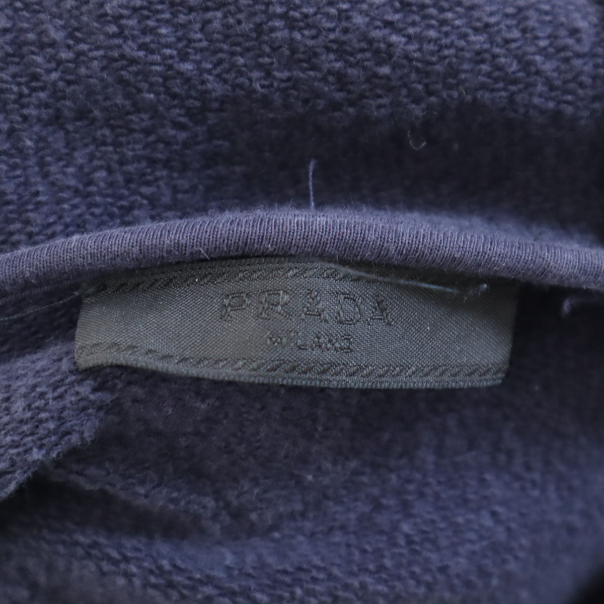 PRADA プラダ イタリア製 長袖 ジップパーカー S ネイビー メンズ