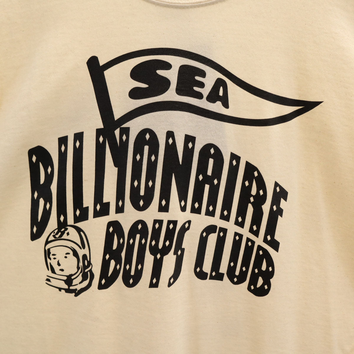 美品 WIND AND SEA ウィンダンシー BILLIONAIRE BOYS CLUB ビリオネアボーイズクラブ コラボ 半袖 Tシャツ L ナチュラル メンズ
