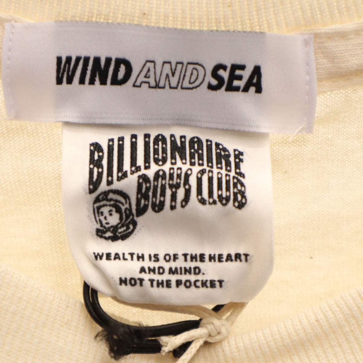 美品 WIND AND SEA ウィンダンシー BILLIONAIRE BOYS CLUB ビリオネアボーイズクラブ コラボ 半袖 Tシャツ L ナチュラル メンズ