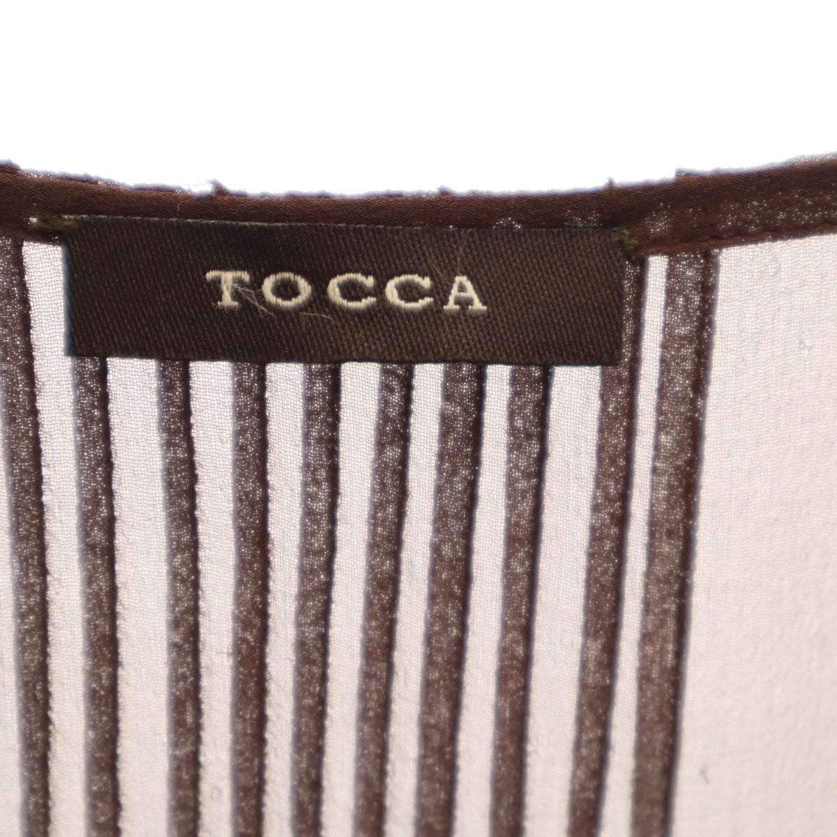 TOCCA トッカ シルク ノースリーブ シアー ワンピース 999 ブラウン レディース