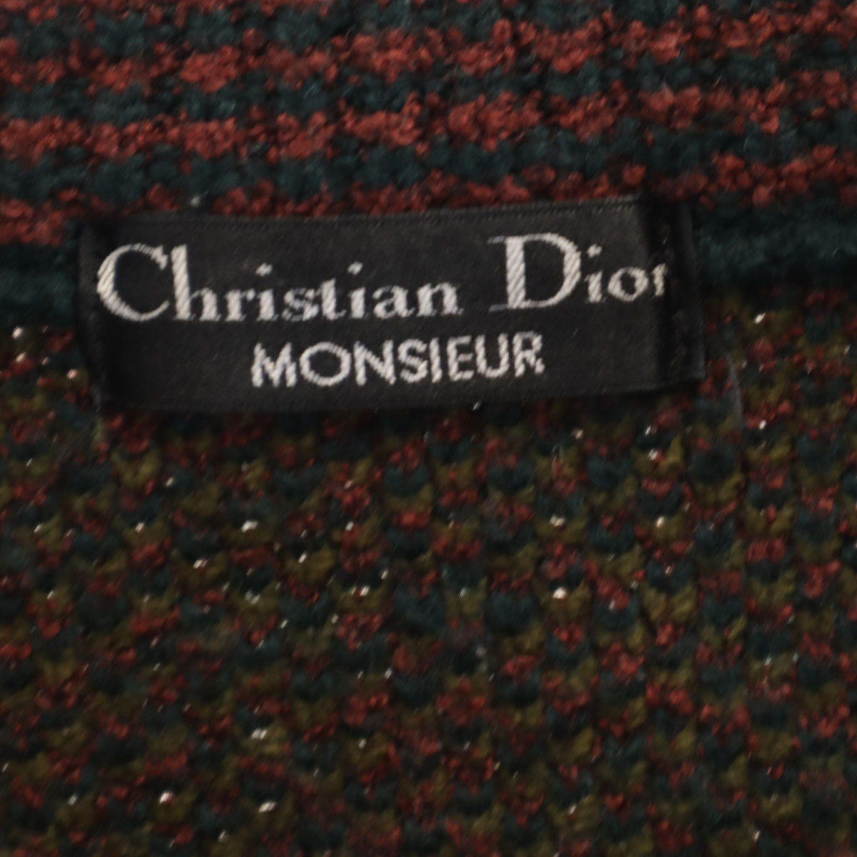 Christian Dior MONSIEUR クリスチャンディオール ムッシュ 90s オールド 総柄 長袖 セーター L マルチ ニット メンズ