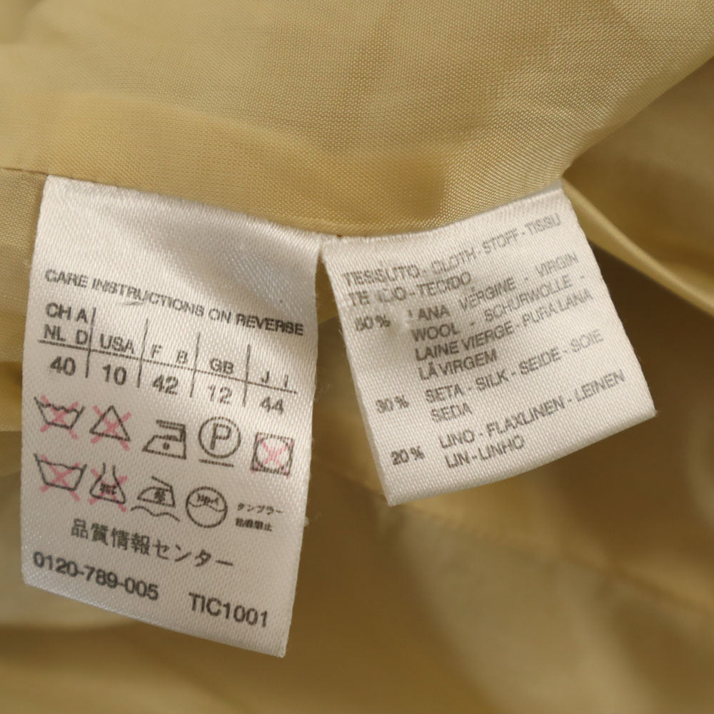 MAX MARA マックスマーラ イタリア製 シルクブレンド テーラードジャケット 44 ベージュ ブレザー レディース