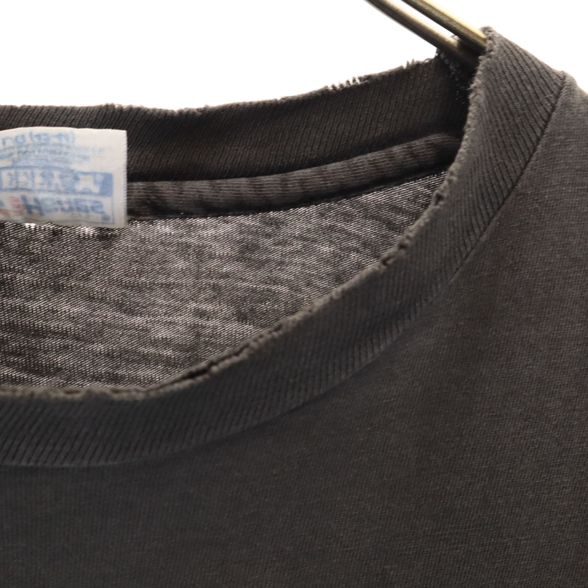 Hanes ヘインズ 80s 90s USA製 オールド GATEWAY バイク 半袖 Tシャツ L チャコールグレー シングルステッチ メンズ