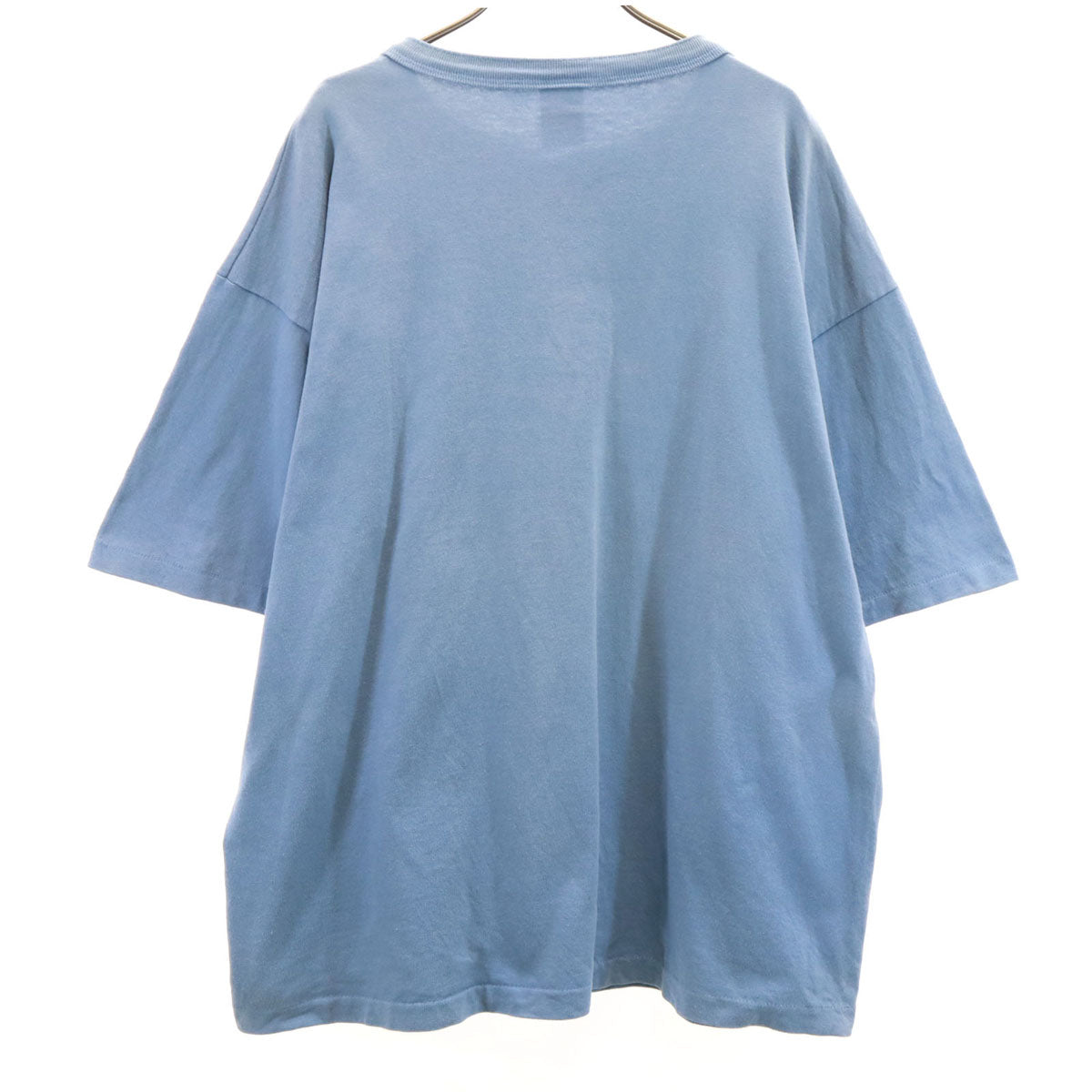 COTTON DELUXE コットンデラックス 90s 00s USA製 オールド STAR TREK刺繍 半袖 ヘンリーネック Tシャツ XL 水色 メンズ