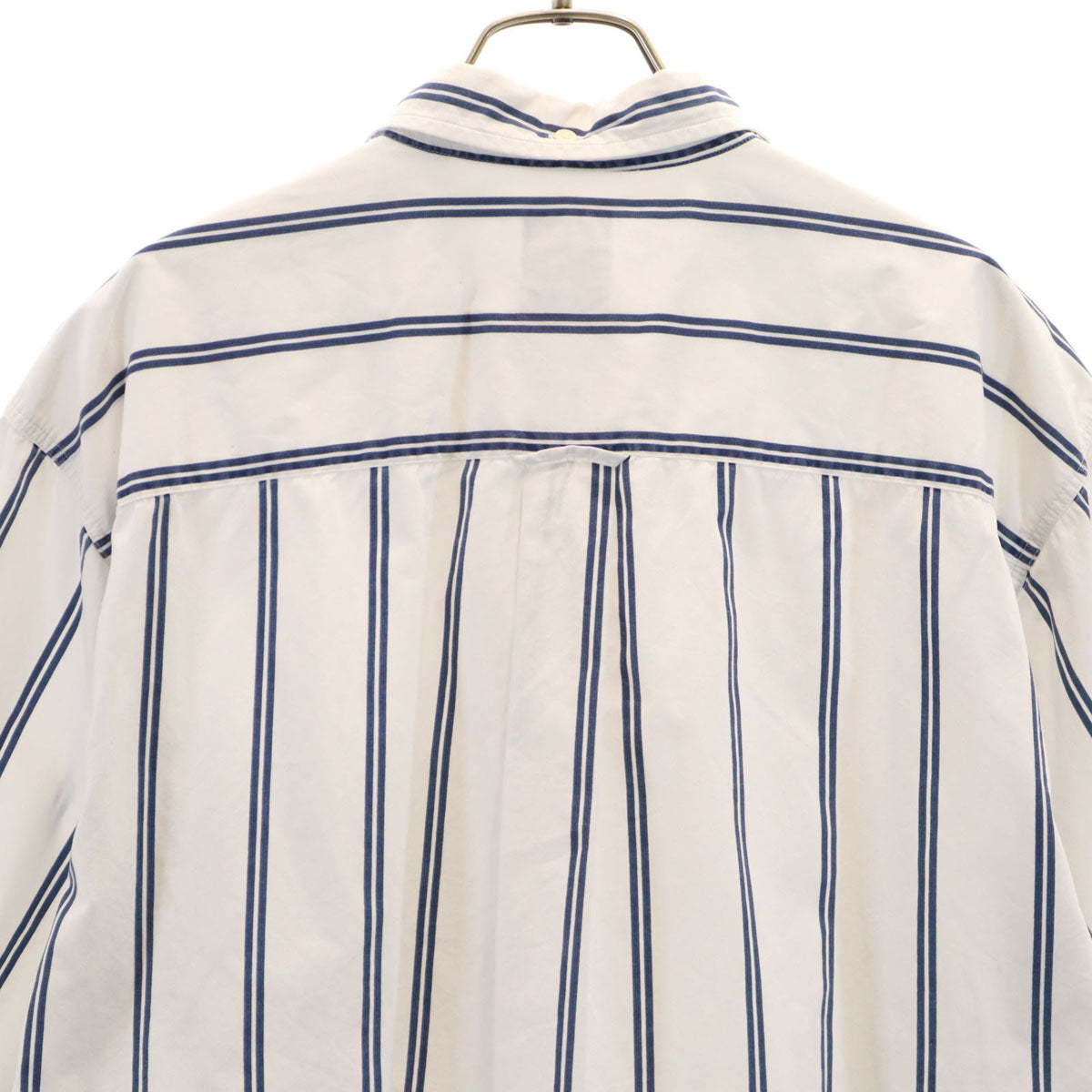 GAP ギャップ 90s オールド ストライプ柄 半袖 ボタンダウンシャツ L ホワイト メンズ