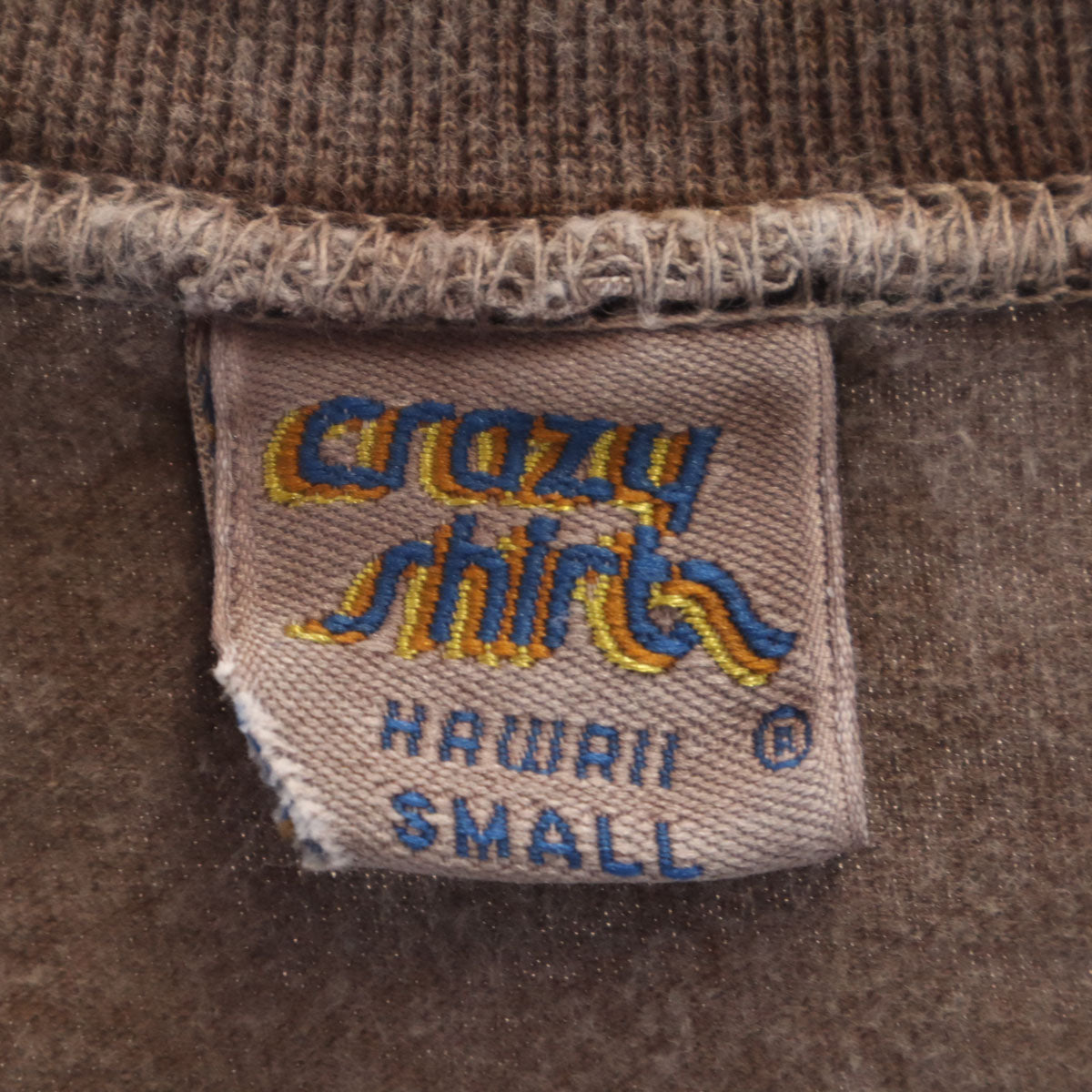 Crazy Shirt クレイジーシャツ 90s USA製 オールド クリバンキャット 半袖 Tシャツ S ブラウン メンズ