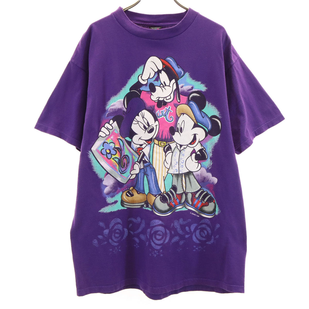 MICKEY UNLIMITED ミッキーアンリミテッド 00s オールド ミッキーフレンズ 半袖 Tシャツ ONE SIZE パープル Disney ディズニー メンズ