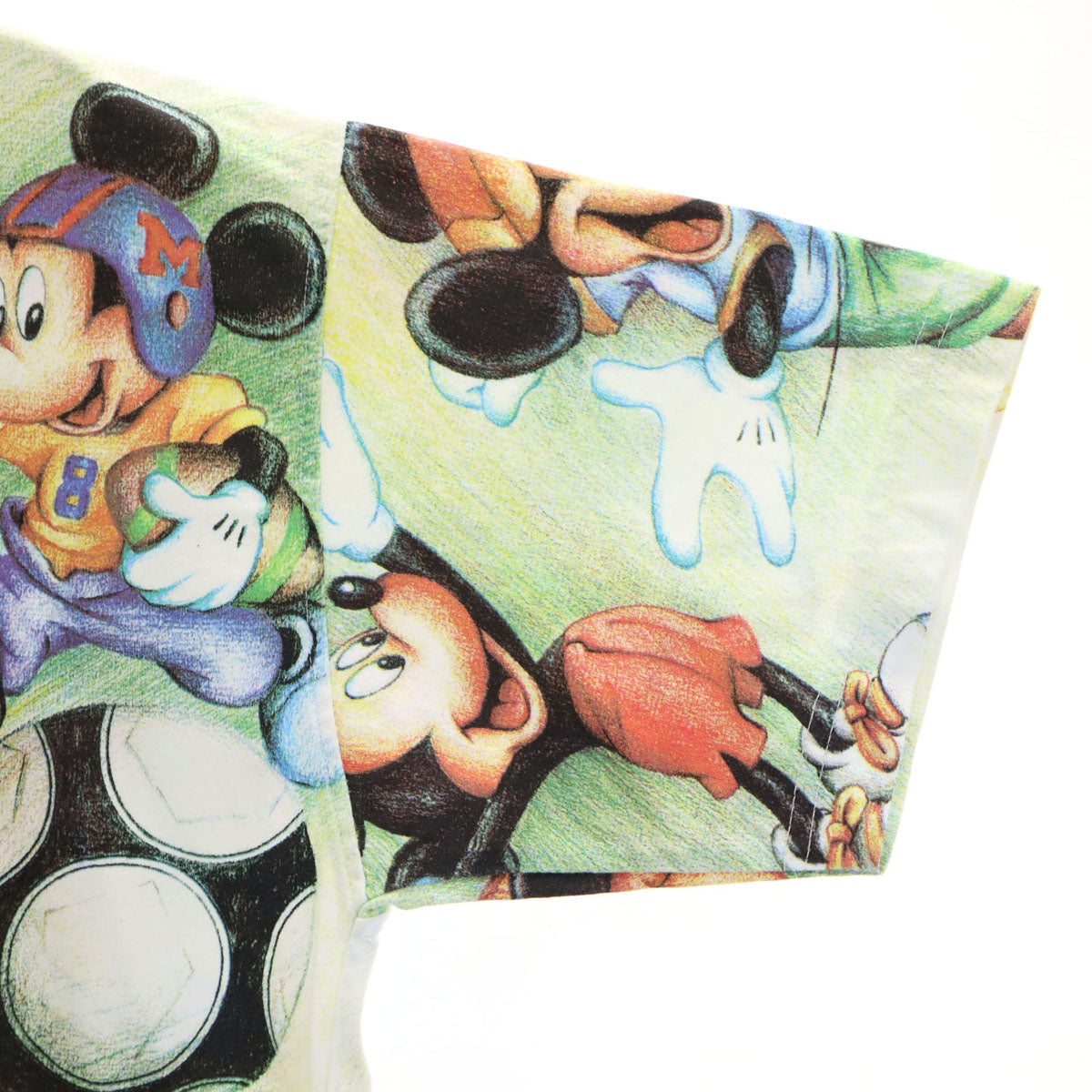 MICKEY UNLIMITED ミッキーアンリミテッド ミッキーマウス 半袖 襟付き Tシャツ S イエロー系 Disney ディズニー メンズ
