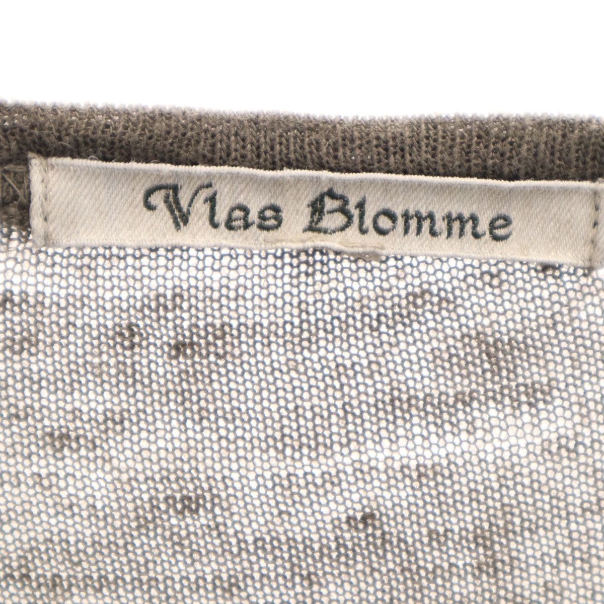 Vlas Blomme ヴラスブラム 日本製 リネン 半袖 Tシャツ 2 グレー系 メンズ