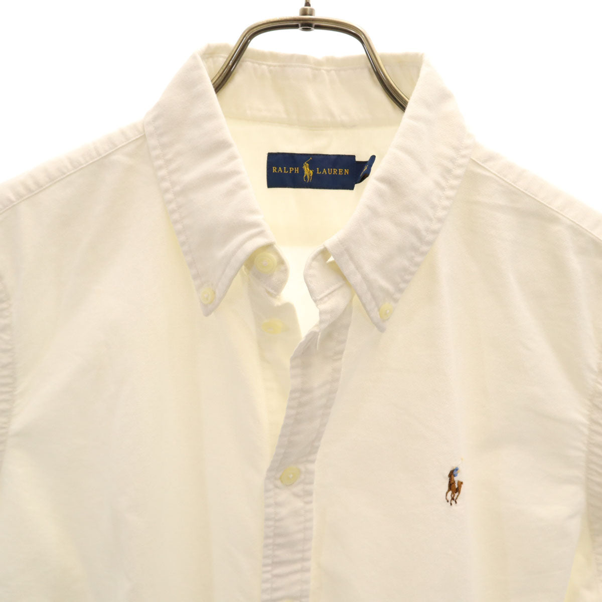 RALPH LAUREN ラルフローレン 半袖 ボタンダウンシャツ L ホワイト レディース