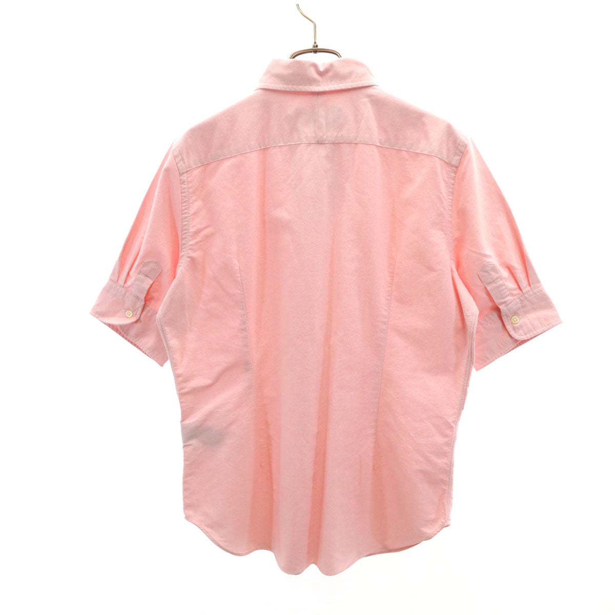 未使用 RALPH LAUREN ラルフローレン 半袖 オックスフォード ボタンダウンシャツ L ピンク SLIM FIT レディース