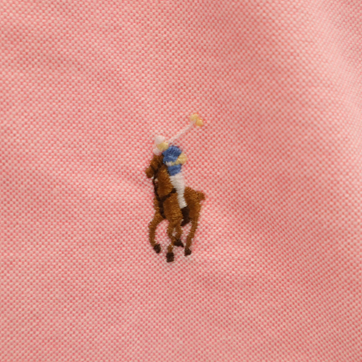 未使用 RALPH LAUREN ラルフローレン 半袖 オックスフォード ボタンダウンシャツ L ピンク SLIM FIT レディース