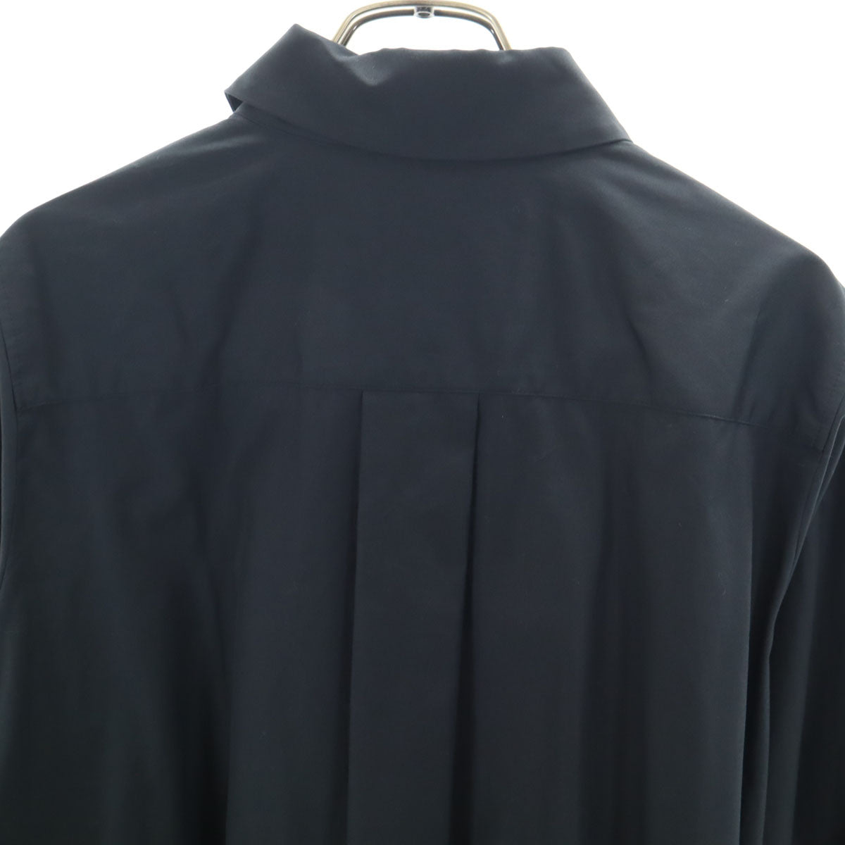 MIDIUMISOLID ミディウミソリッド 日本製 長袖 Aライン シャツ 黒 レディース