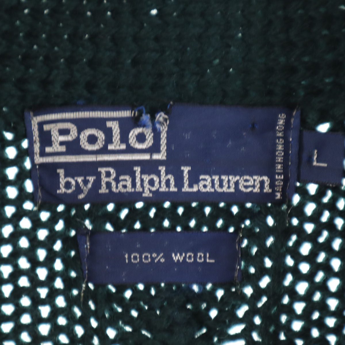 Polo by Ralph Lauren ポロバイラルフローレン 90s オールド 長袖 ショールカラー ニットカーディガン L 深緑 メンズ