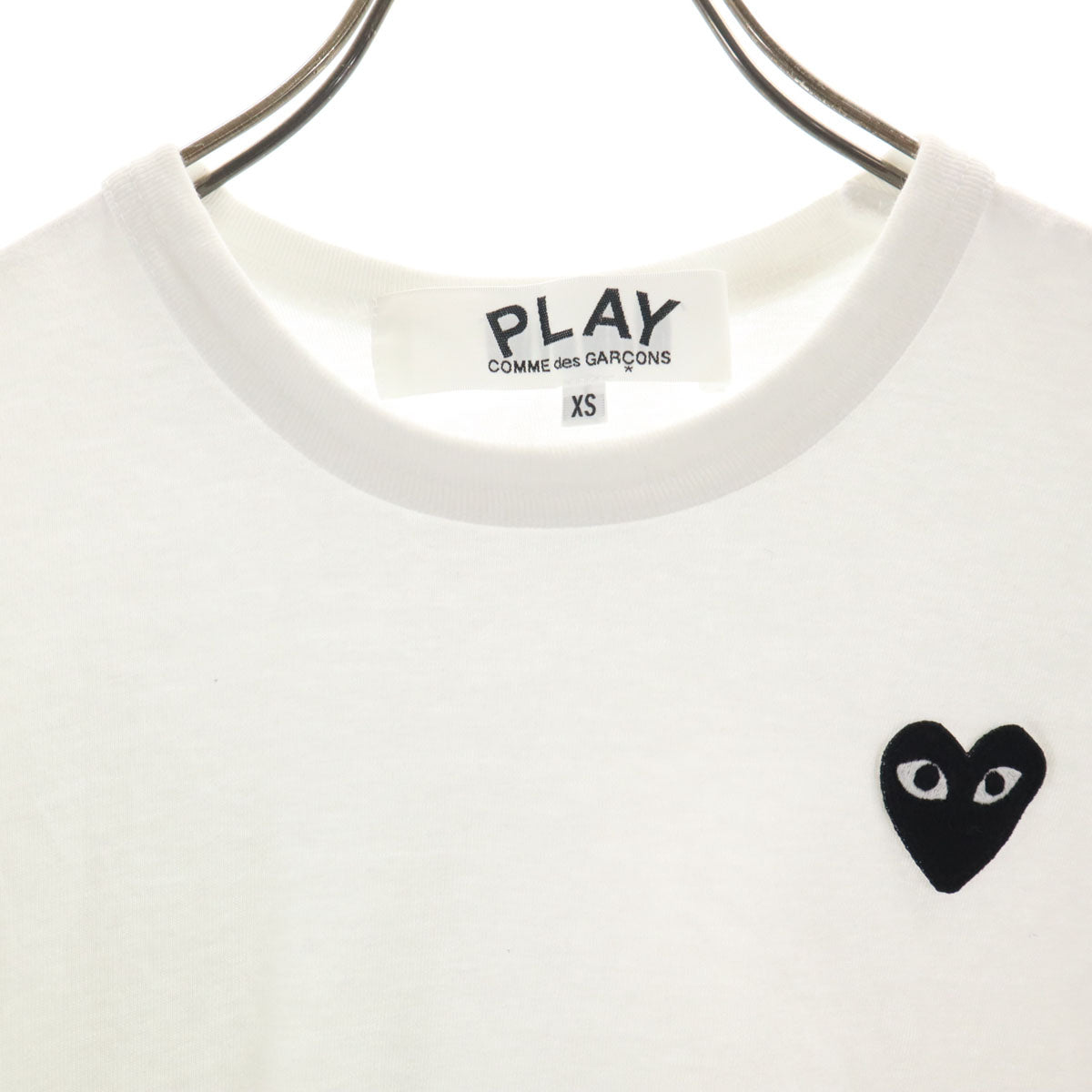 PLAY COMME des GARCONS プレイコムデギャルソン 2025年 日本製 半袖 Tシャツ XS ホワイト レディース