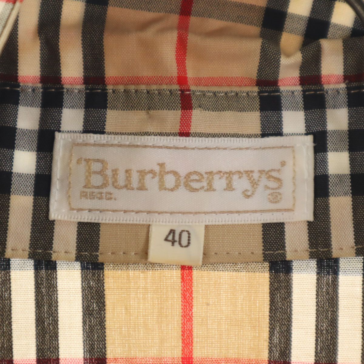 Burberrys バーバリーズ 90s オールド ノバチェック 半袖 シャツ 40 ベージュ 三陽商会 レディース