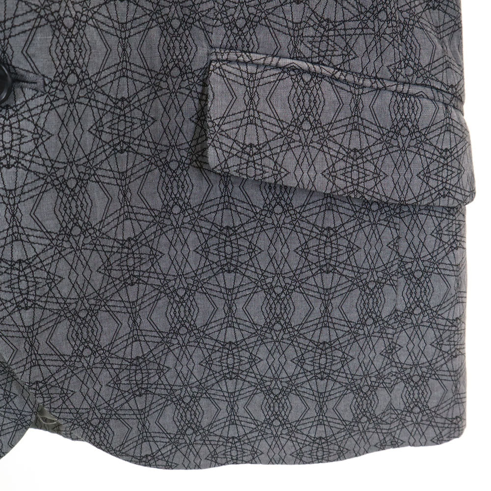 ARMANI EXCHANGE アルマーニエクスチェンジ 幾何学柄 テーラードジャケット M グレー ブレザー メンズ