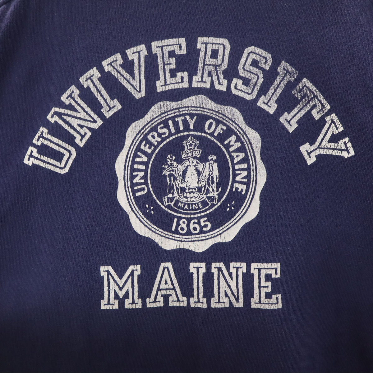 Champion チャンピオン 70s ヴィンテージ UNIVERSITY MAINE 7分袖 Tシャツ L ネイビー メンズ