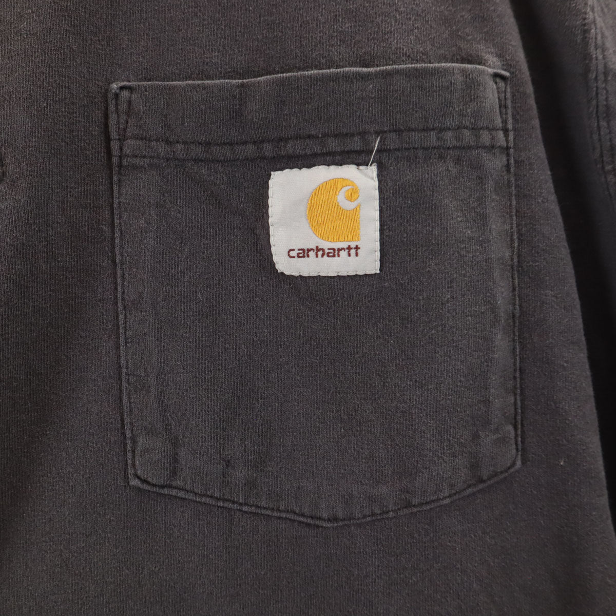 Carhartt カーハート 長袖 ヘンリーネック Tシャツ M チャコールグレー ポケT メンズ