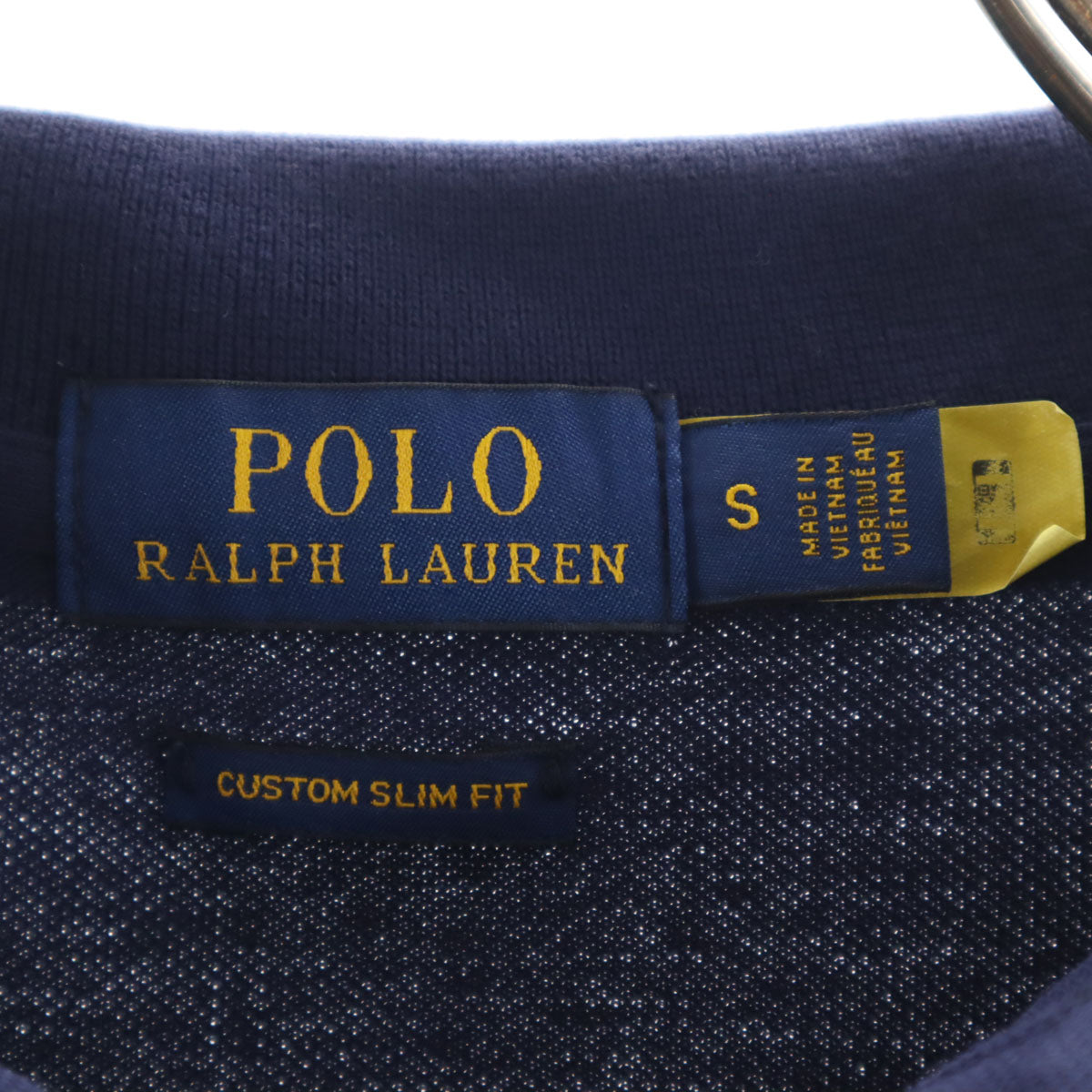 POLO RALPH LAUREN ポロラルフローレン ポロベア 半袖 ポロシャツ S ネイビー 鹿の子地 メンズ