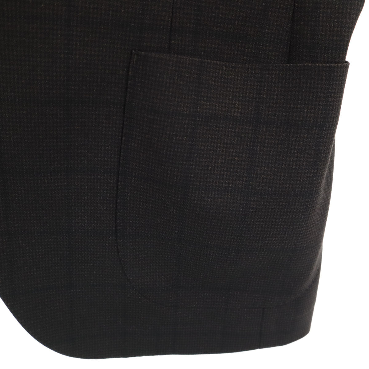 GREEN LABEL RELAXING UNITED ARROWS グリーンレーベルリラクシング ユナイテッドアローズ チェック柄 テーラードジャケット 46 チャコールブラウン アンコン メンズ