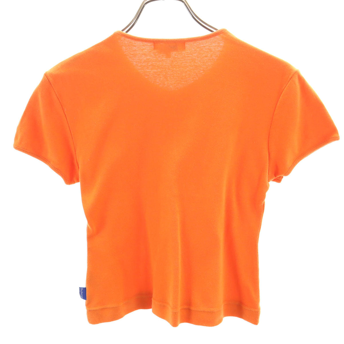 Burberrys OF LONDON BLUE LABEL バーバリーズ オブ ロンドン ブルーレーベル 90s オールド 半袖 Vネック Tシャツ M オレンジ レディース