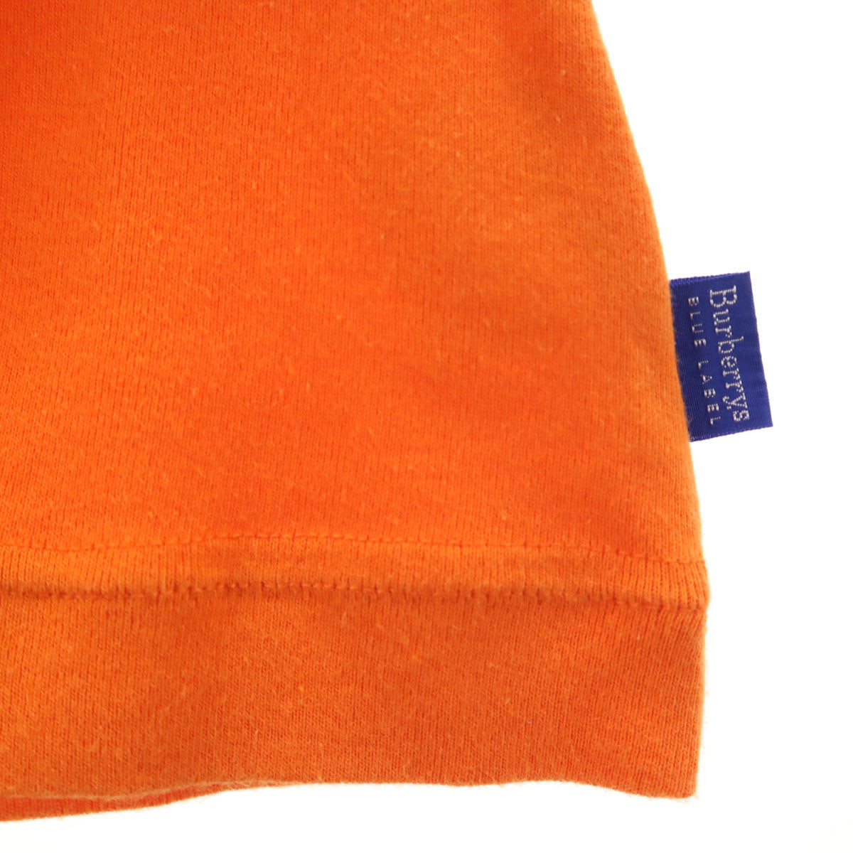 Burberrys OF LONDON BLUE LABEL バーバリーズ オブ ロンドン ブルーレーベル 90s オールド 半袖 Vネック Tシャツ M オレンジ レディース