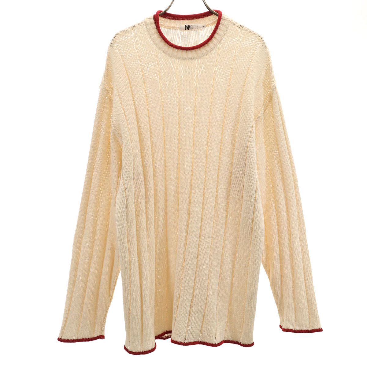 MIYAKE DESIGN STUDIO ミヤケデザインスタジオ 80s オールド 長袖 ニット L アイボリー セーター メンズ