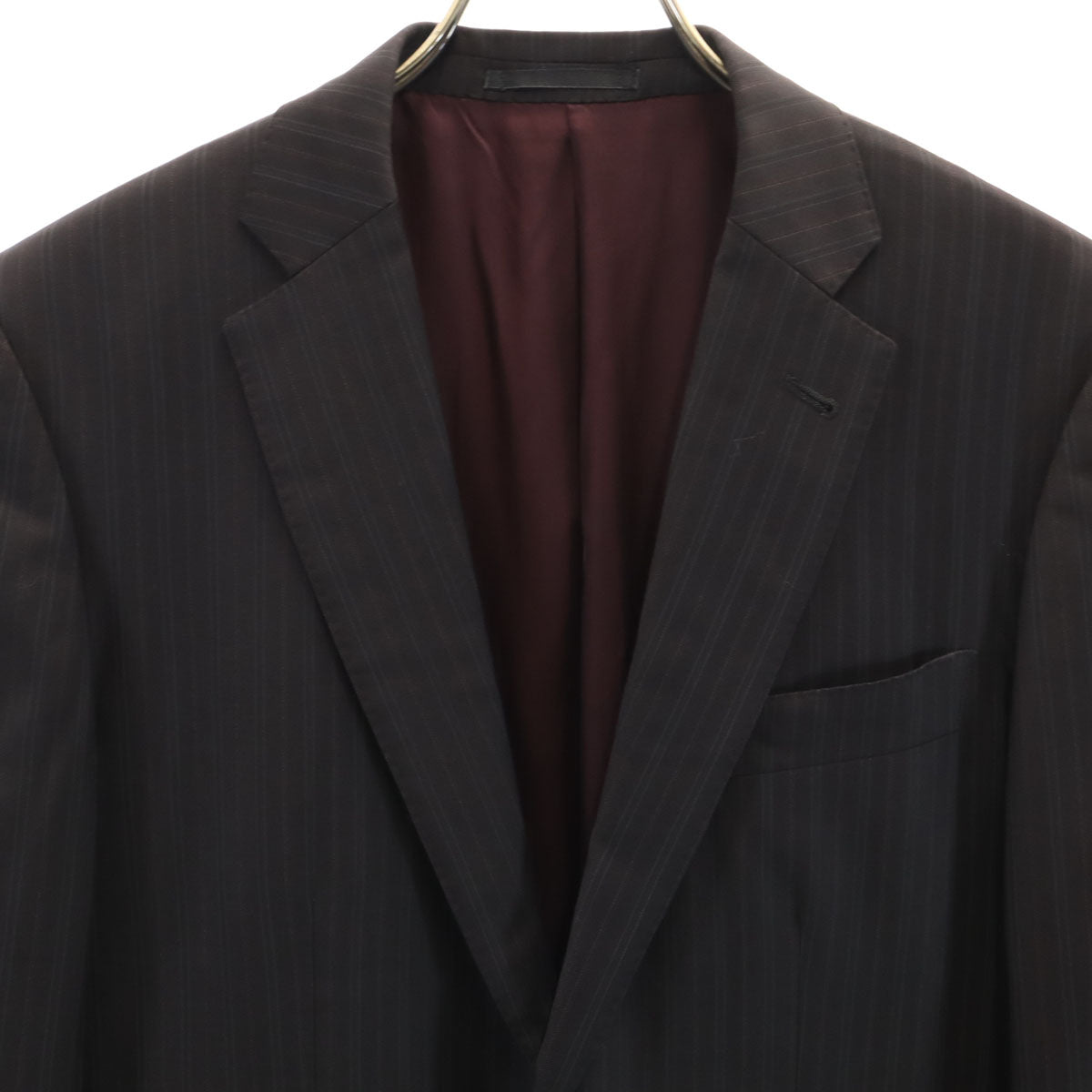 Paul Smith LONDON ポールスミスロンドン 日本製 ストライプ柄 テーラードジャケット S ブラック系 メンズ