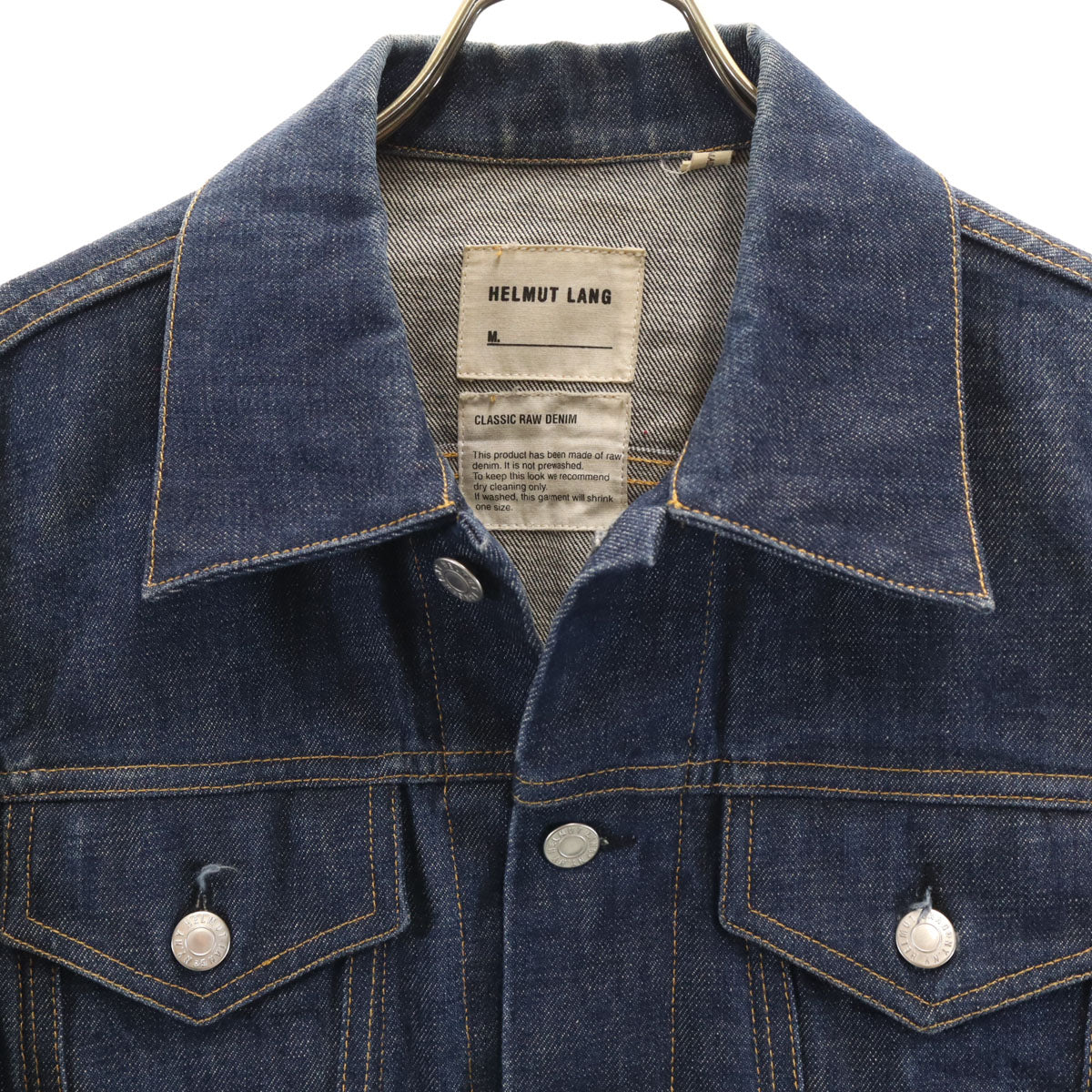 HELMUT LANG ヘルムートラング 99年 00s イタリア製 本人期 オールド デニムジャケット 44 インディゴブルー トラッカー メンズ