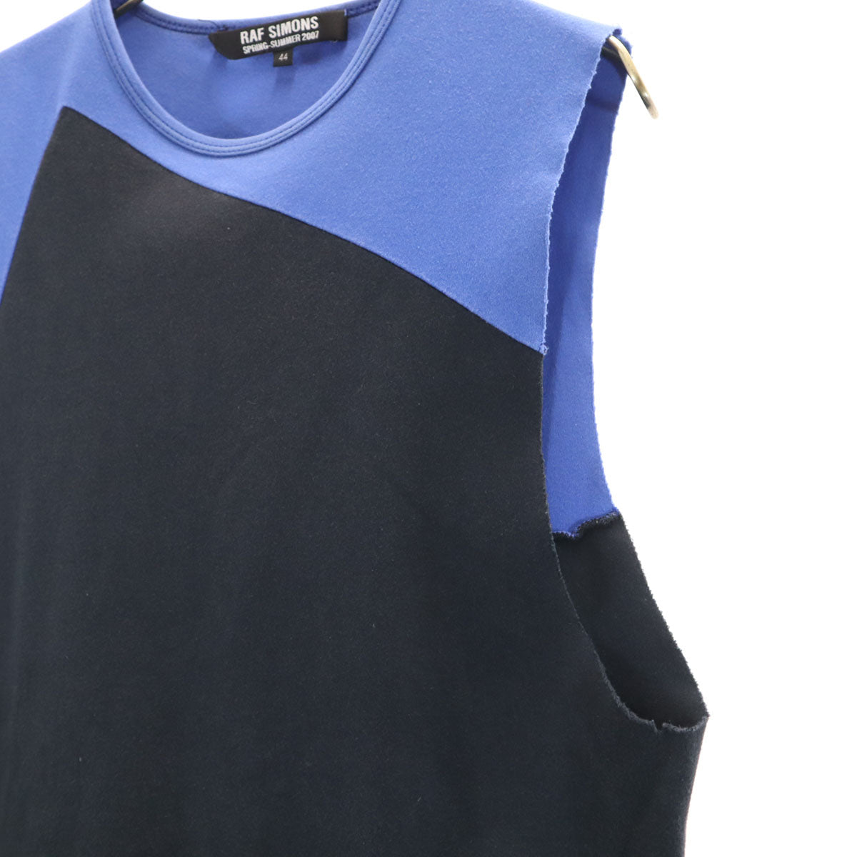 RAF SIMONS ラフシモンズ 2007ss カットオフ タンクトップ 44 ブルー メンズ