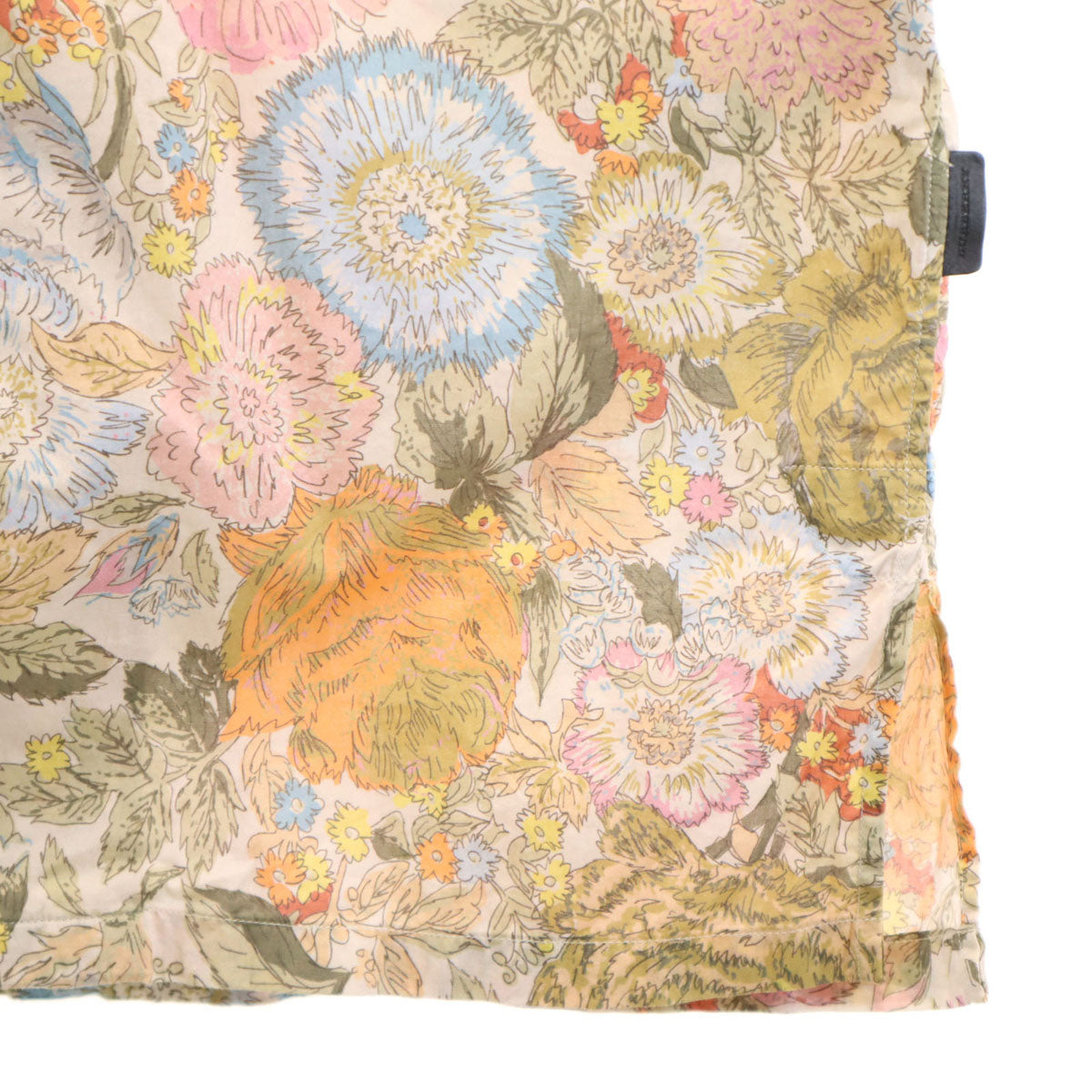 BURBERRY バーバリー 花柄 半袖 オープンカラーシャツ XS アイボリー メンズ