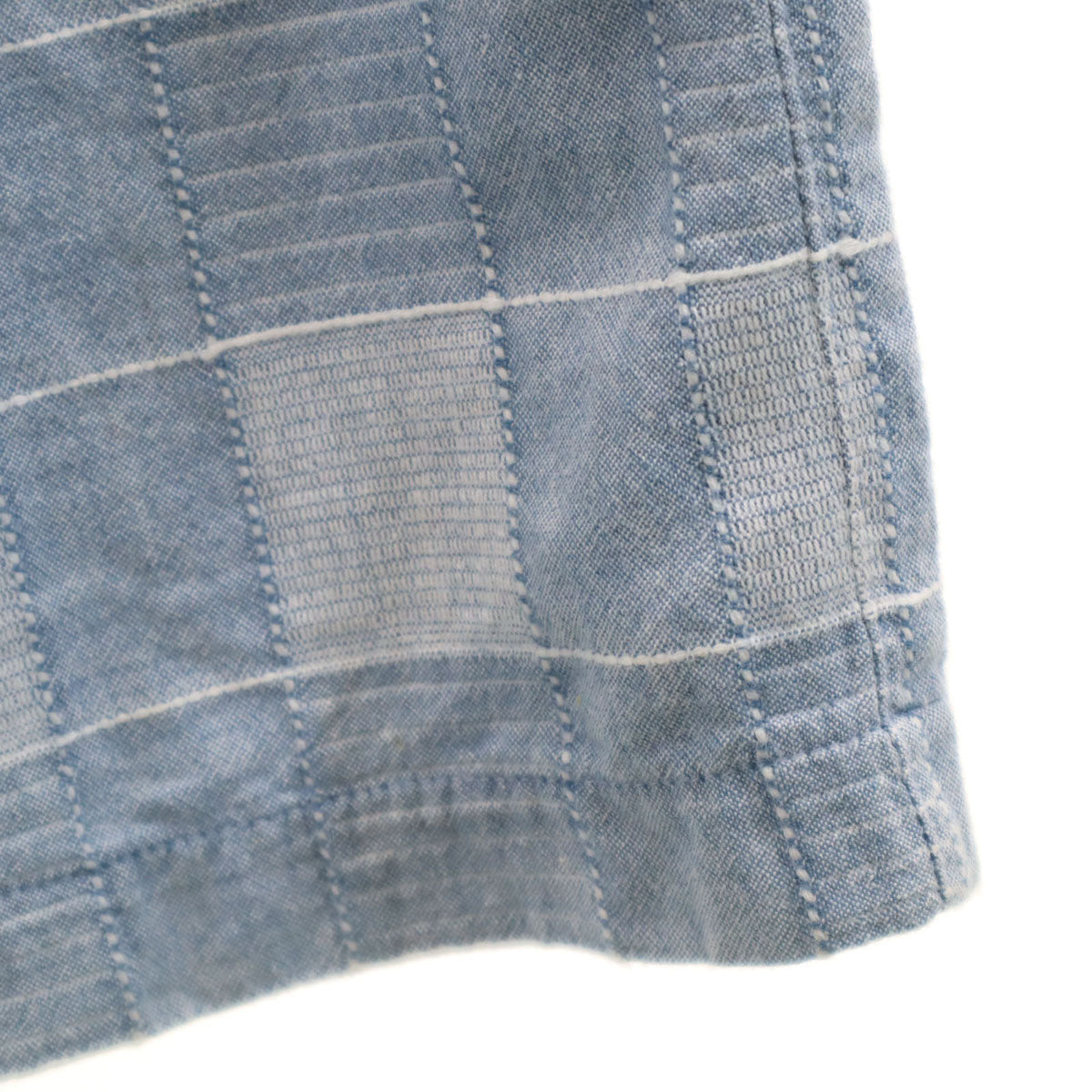 I.S. ISSEY MIYAKE アイエス イッセイミヤケ 90s 日本製 オールド チェック柄 ノースリーブ シャツワンピース M ブルーグレー レディース