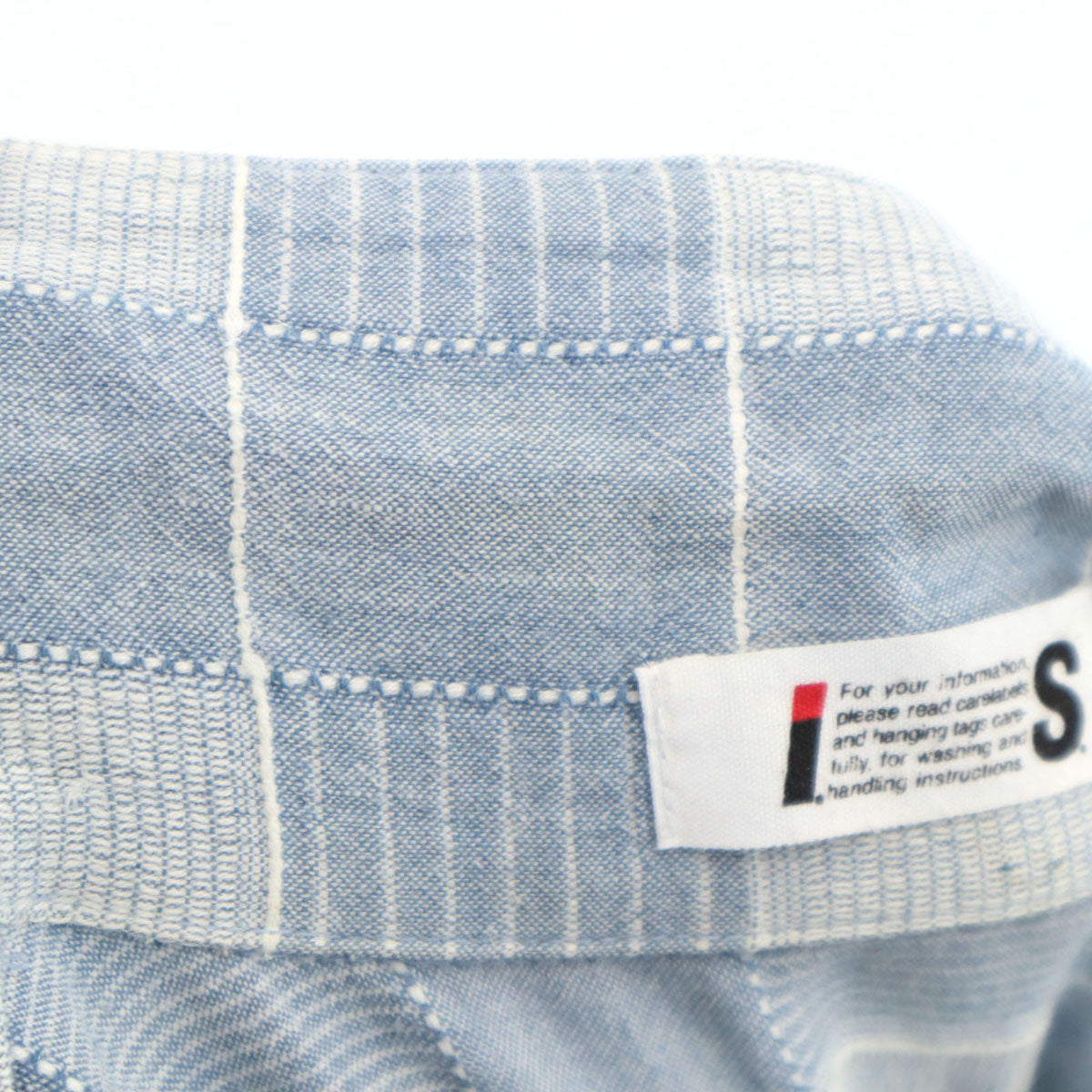 I.S. ISSEY MIYAKE アイエス イッセイミヤケ 90s 日本製 オールド チェック柄 ノースリーブ シャツワンピース M ブルーグレー レディース