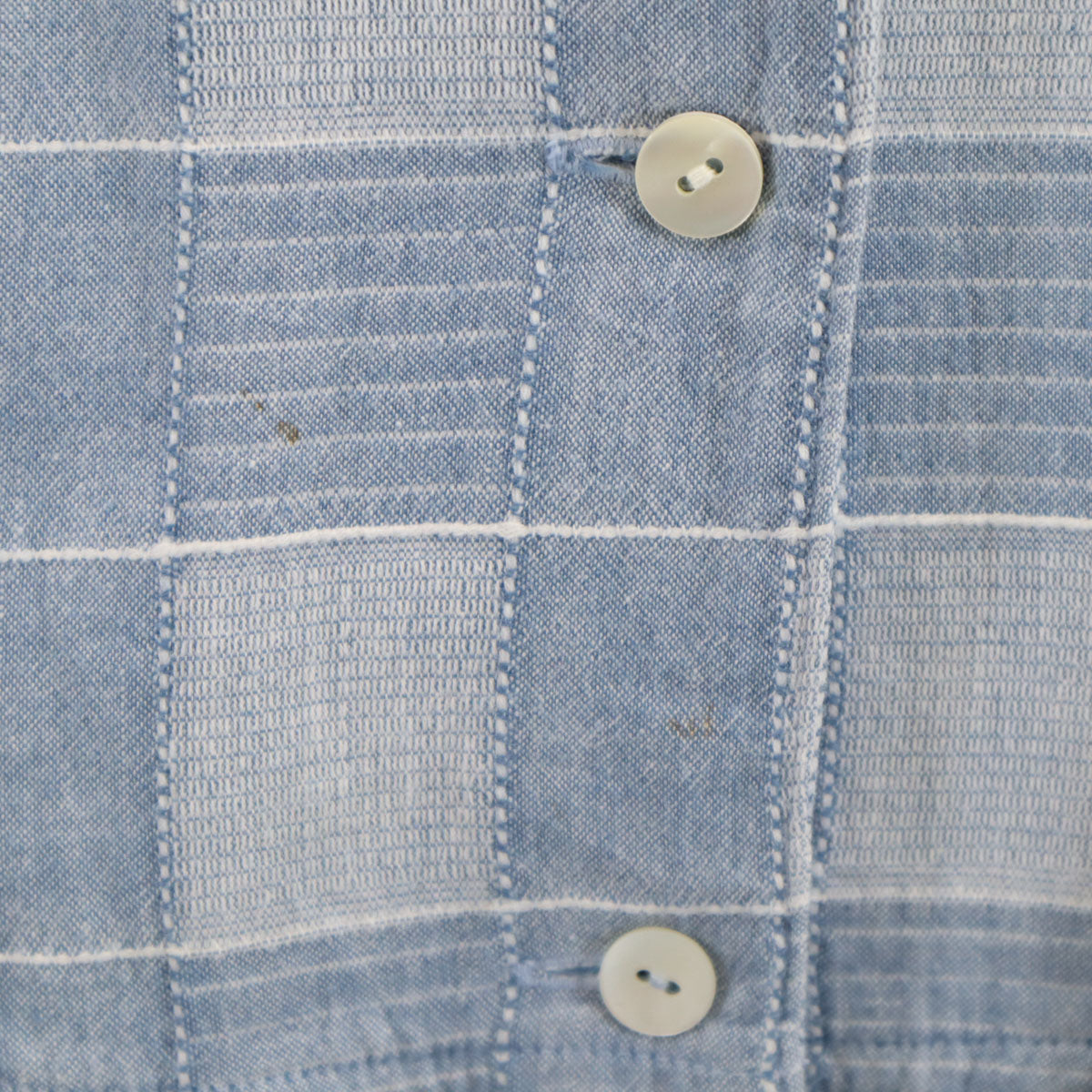 I.S. ISSEY MIYAKE アイエス イッセイミヤケ 90s 日本製 オールド チェック柄 ノースリーブ シャツワンピース M ブルーグレー レディース