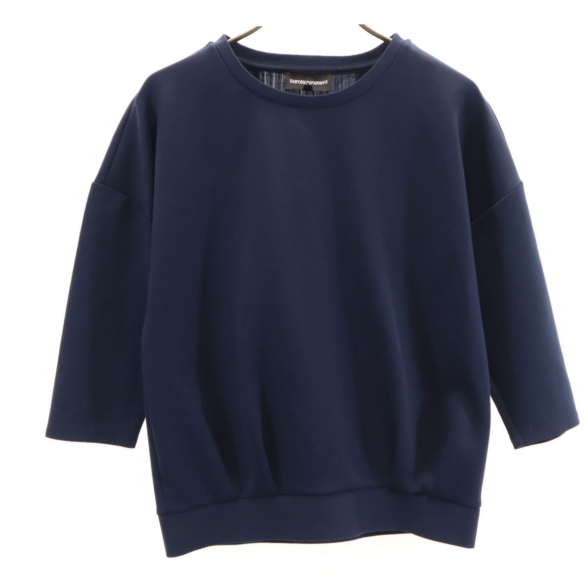 Emporio Armani エンポリオアルマーニ 7分袖 カットソー 38 ネイビー レディース